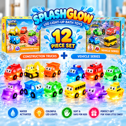 SplashGlow™ – LED Light-Up Bath Toys